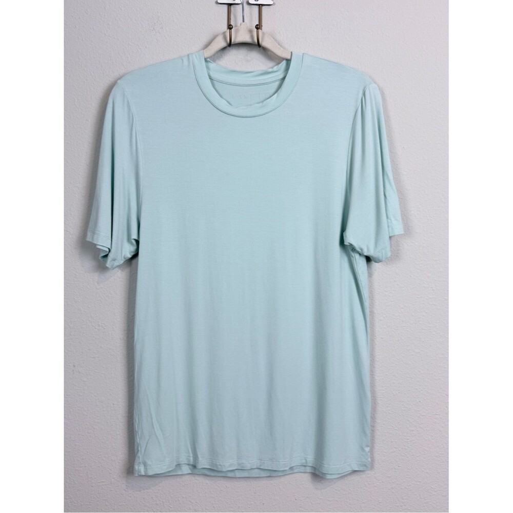 LAKE Bamboo Short Sleeve Crew Neck Tee  Stone Blue XS